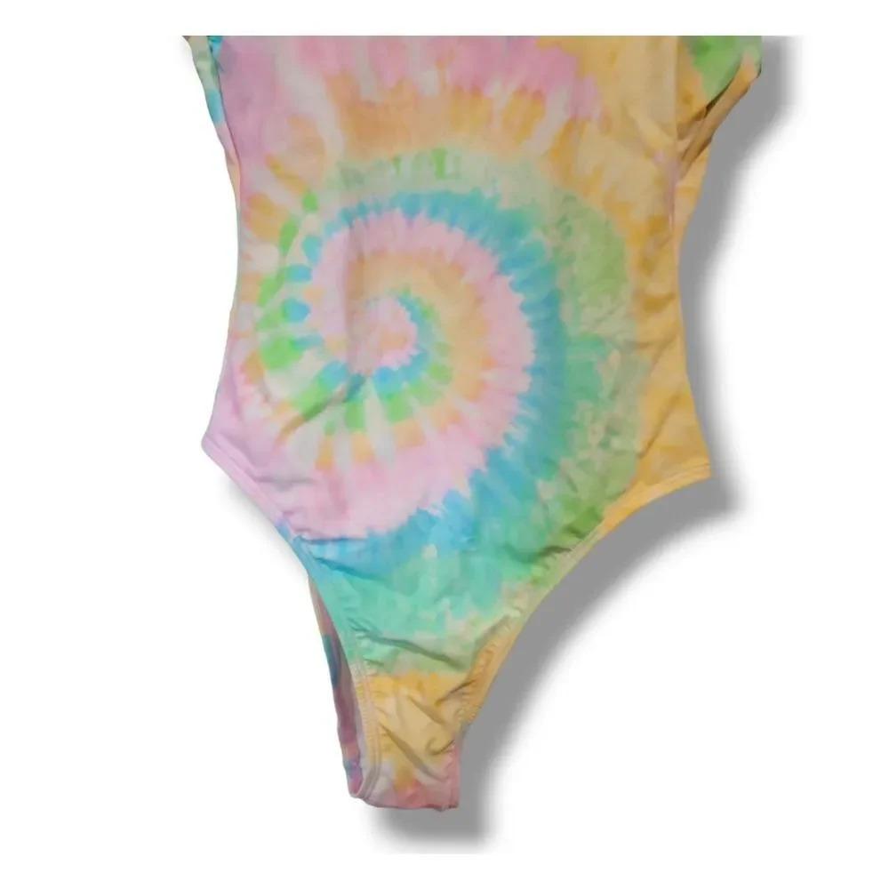 Stoney Clover Lane X for Target Women's rainbow tie dye one piece swimsuit - xs - Picture 4 of 11